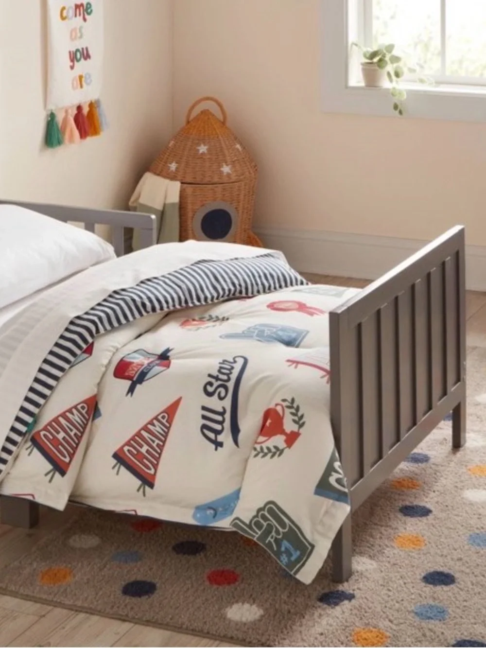 3 pc Full/Queen All Star Sports Kids Comforter Bedding Set - Pillowfort NWT